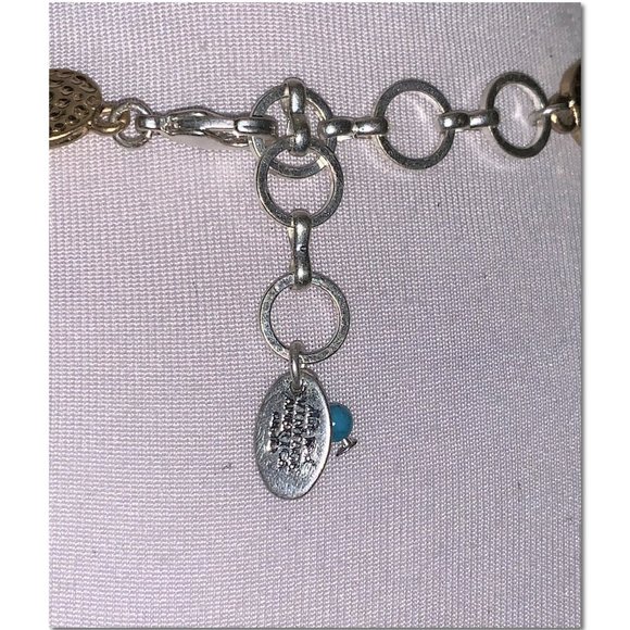 Nine West Vintage America Hammered Disc Necklace EUC - Picture 8 of 8